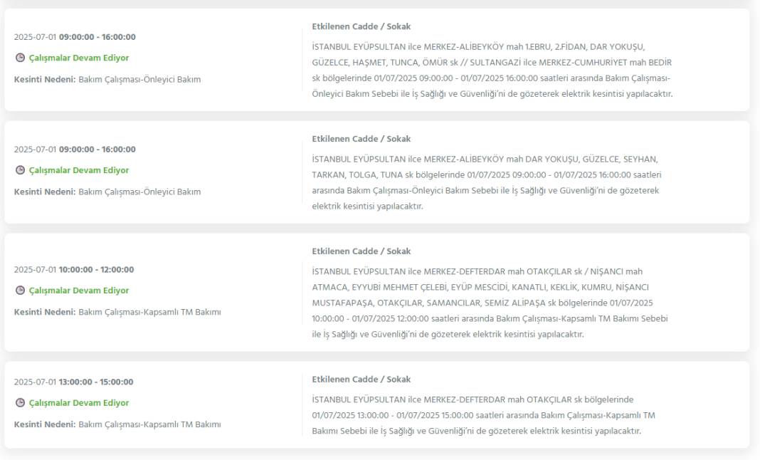 Bu geceden itibaren başlıyor: İstanbul'un 24 ilçesinde dev elektrik kesintisi 16